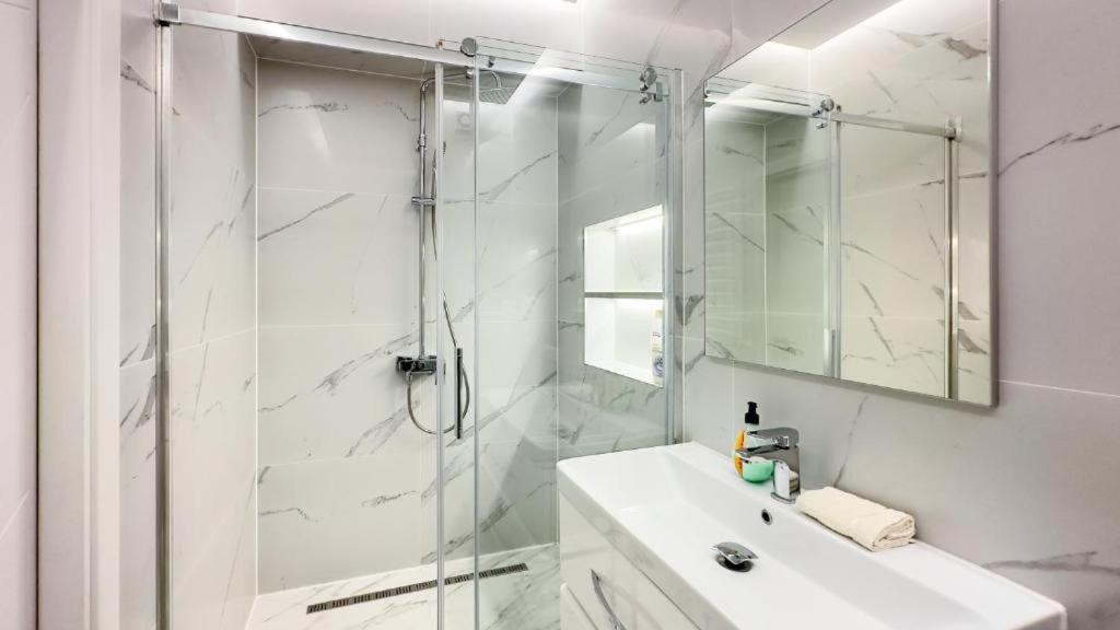 Glass New Apartments Ultracentral キシナウ エクステリア 写真
